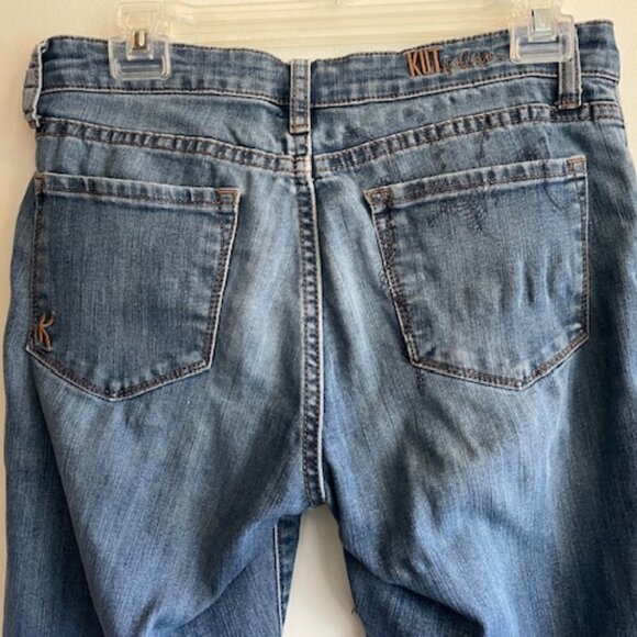 KUT FROM THE KLOTH Light Blue Denim Classic Straight Mid Rise Jeans 4 - Picture 10 of 16